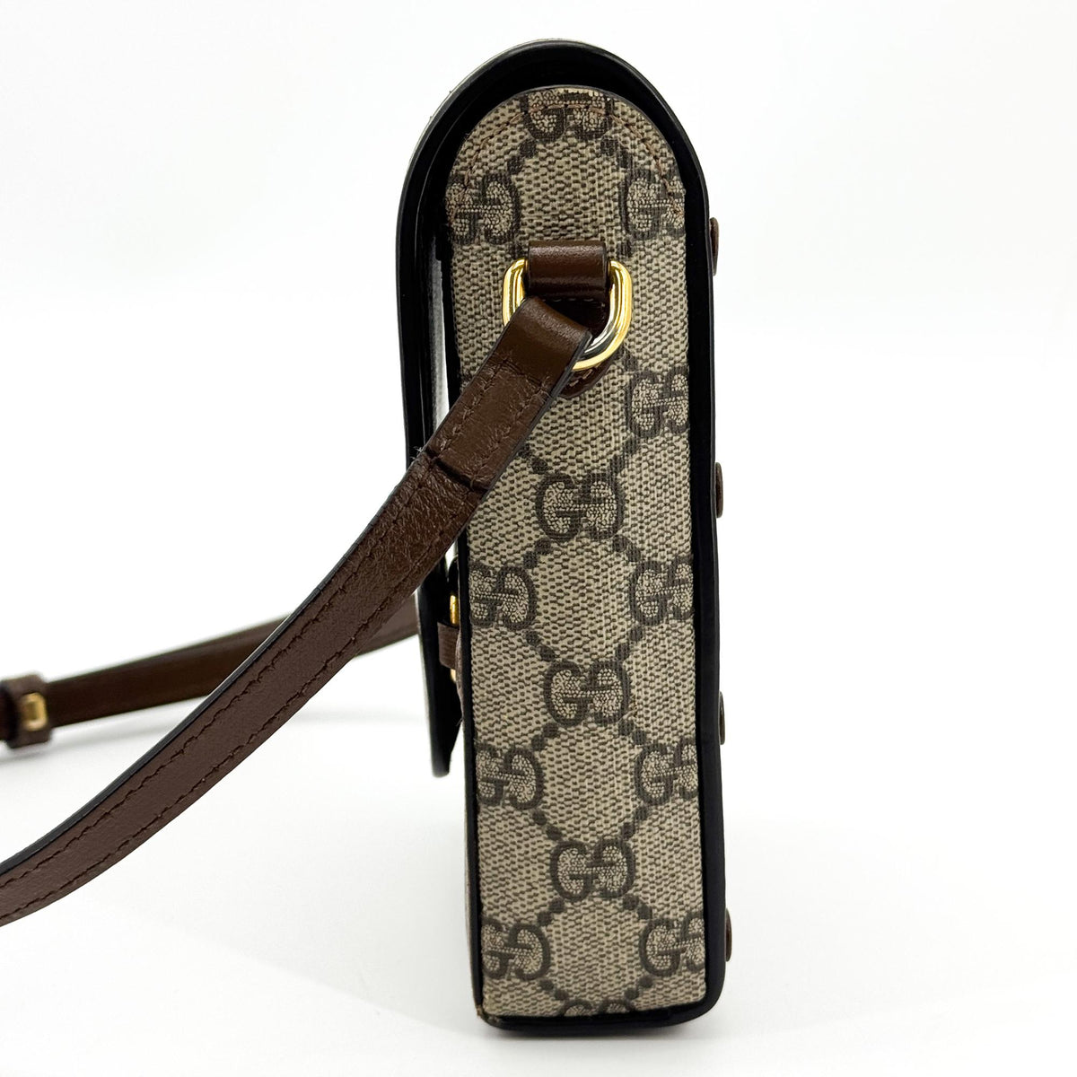 Gucci Horsebit 1955 Mini Crossbody Bag Beige Brown