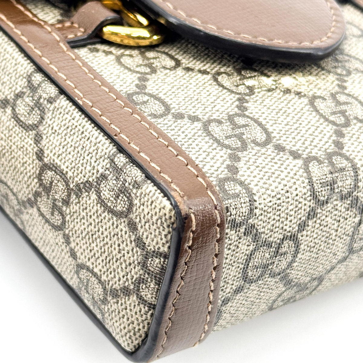Gucci Horsebit 1955 Mini Crossbody Bag Beige Brown