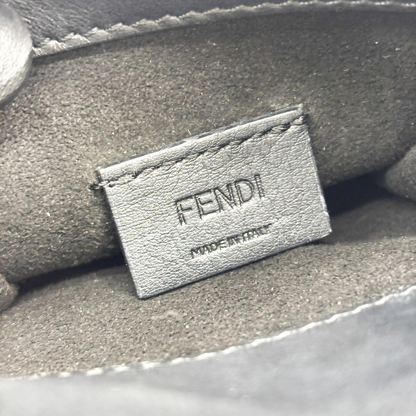 Fendi Mini Sunshine Shopper Bag Black Leather