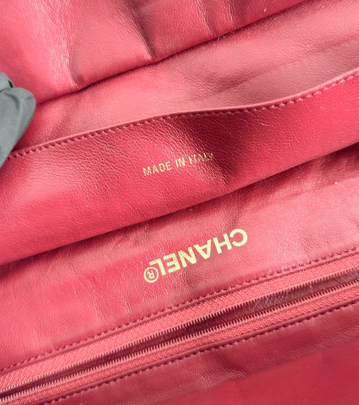 Chanel Red Caviar Big CC Grandchamp Shoulder Bag