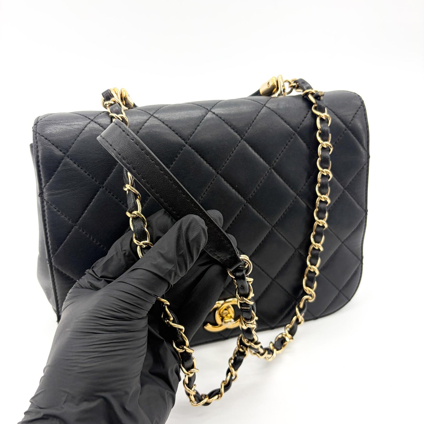 Chanel Small Trendy CC Top Handle Bag Black Gold Hardware