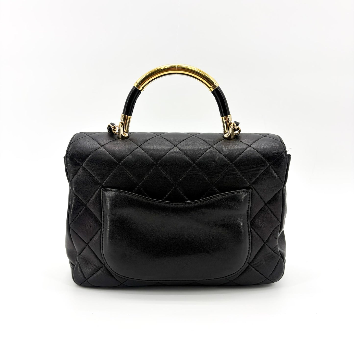 Chanel Small Trendy CC Top Handle Bag Black Gold Hardware