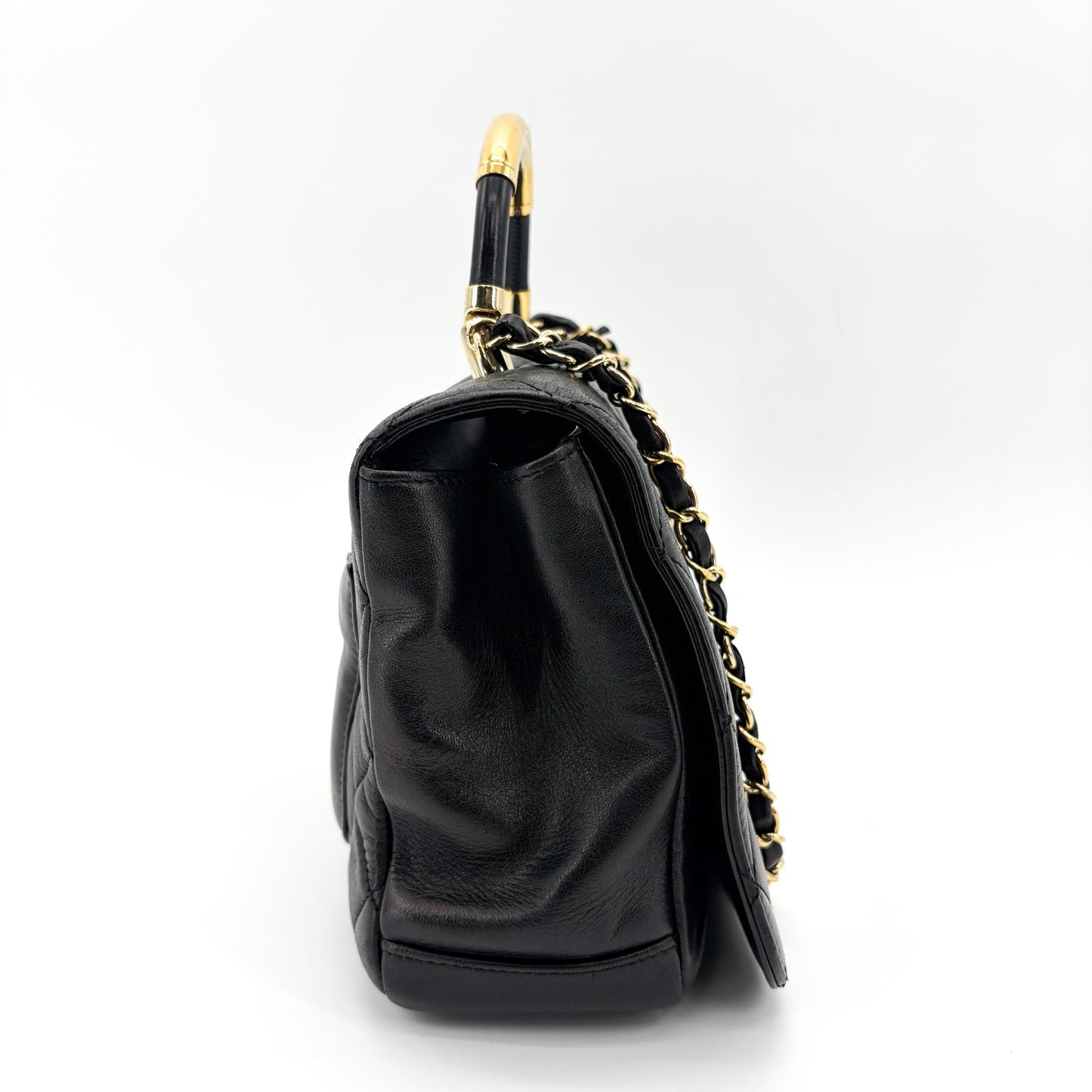 Chanel Small Trendy CC Top Handle Bag Black Gold Hardware