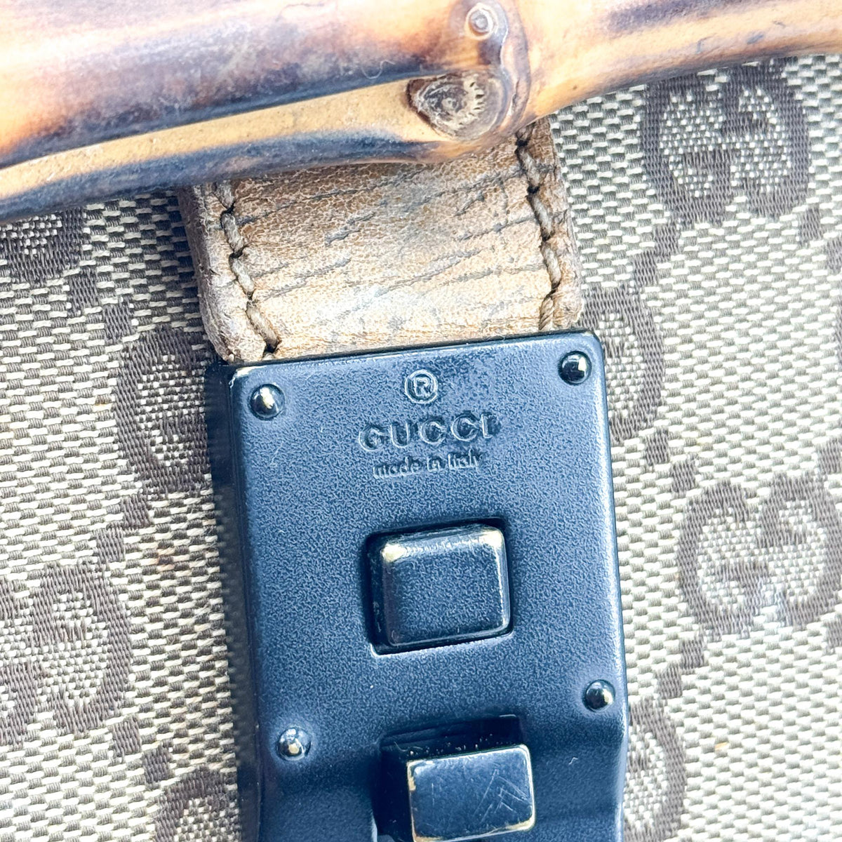 グッチ GGキャンバス バンブー トートバッグ