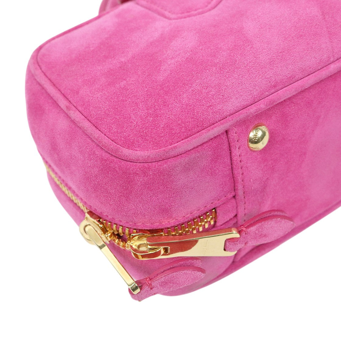 Miu Miu Pink Medium Suede Arcadia Tote Bag