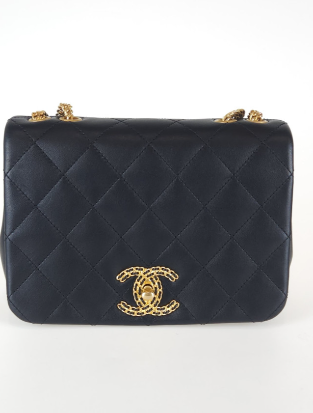 Small CC Logo Flap Gold Chain Shoulder Bag AS2975