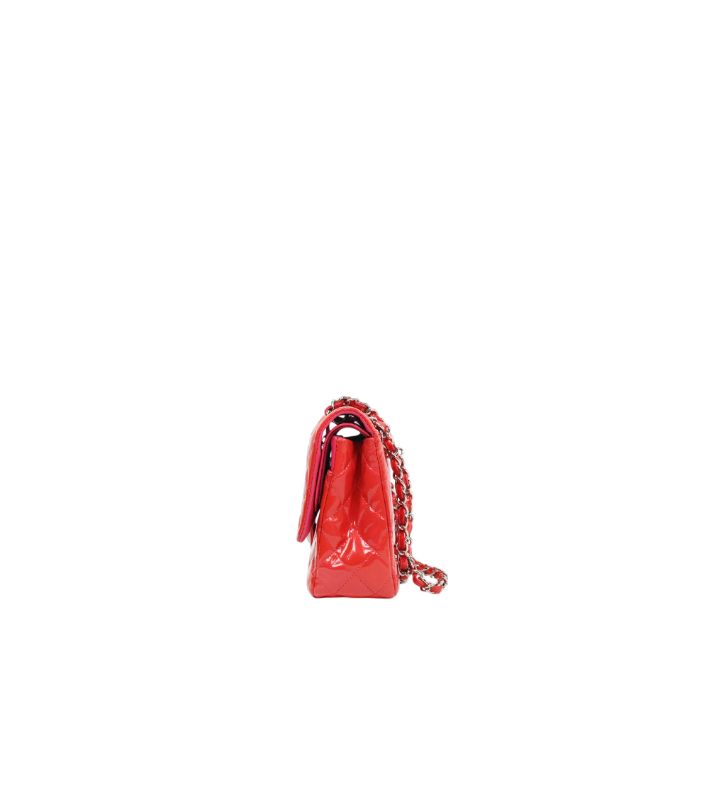 Chanel Red Medium Pendant Double Flap Classic Shoulder Bag