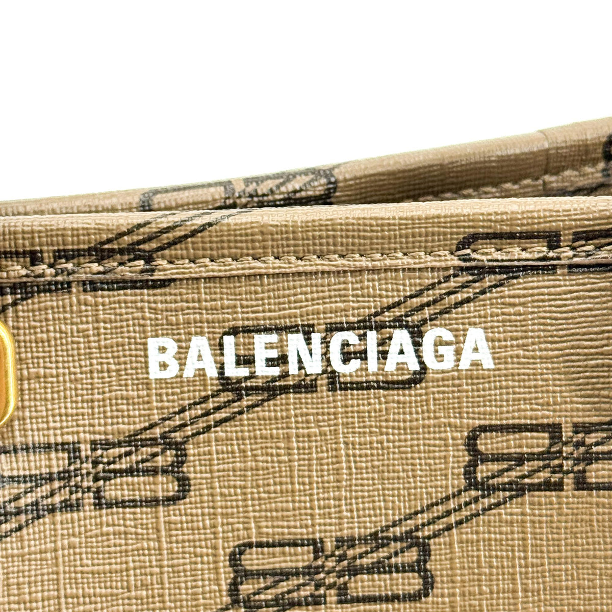 Balenciaga BB Monogram Signature XS Tote Bag Brown