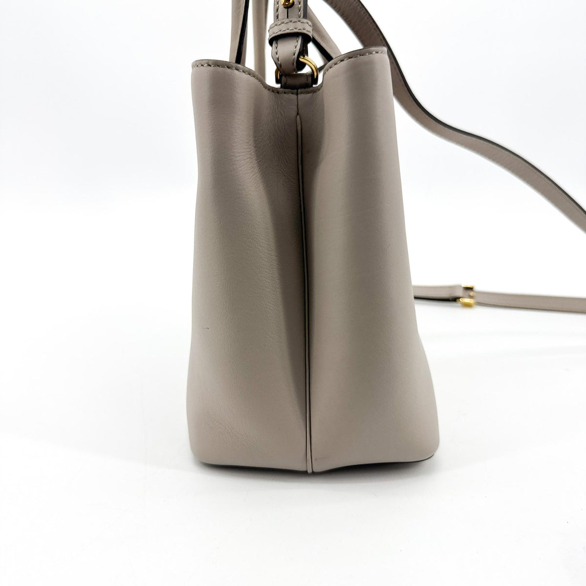 Fendi Petit Toujours Crossbody Tote Bag Grayish Beige