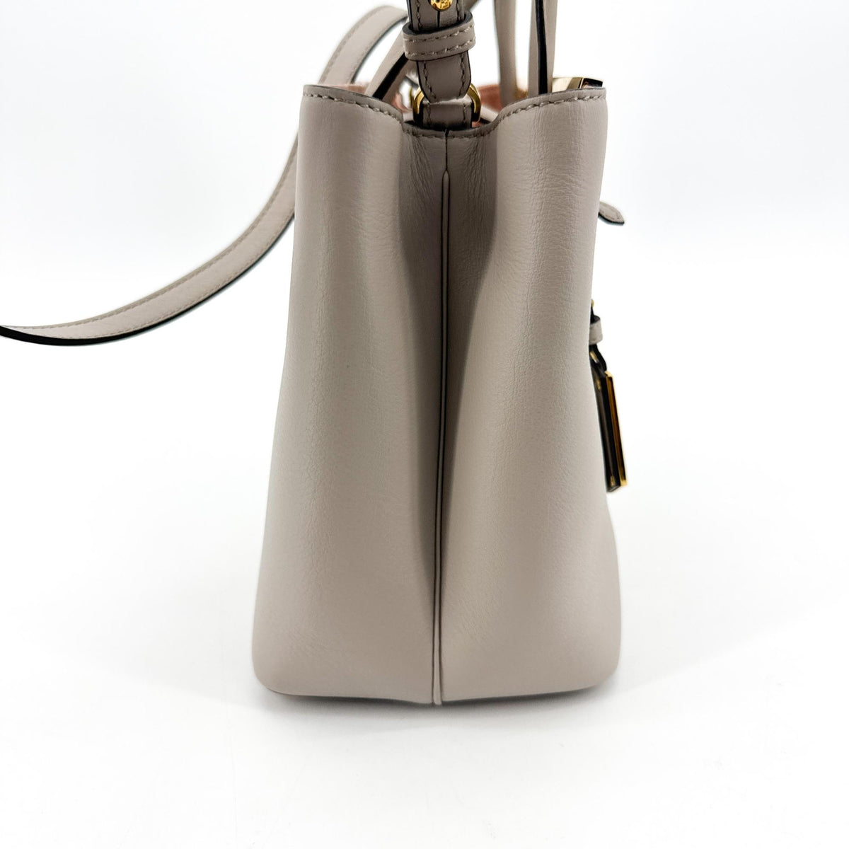 Fendi Petit Toujours Crossbody Tote Bag Grayish Beige