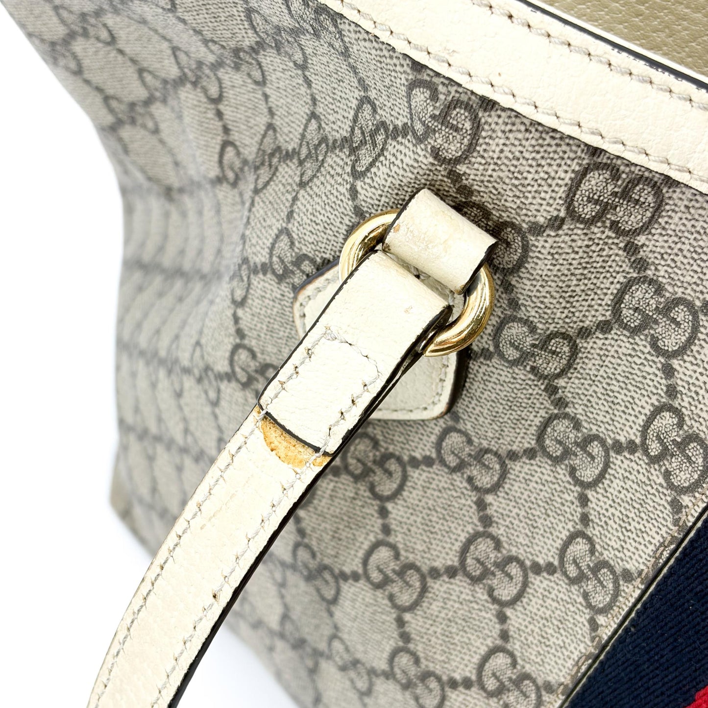 Gucci Ophidia GG Medium Tote Bag White