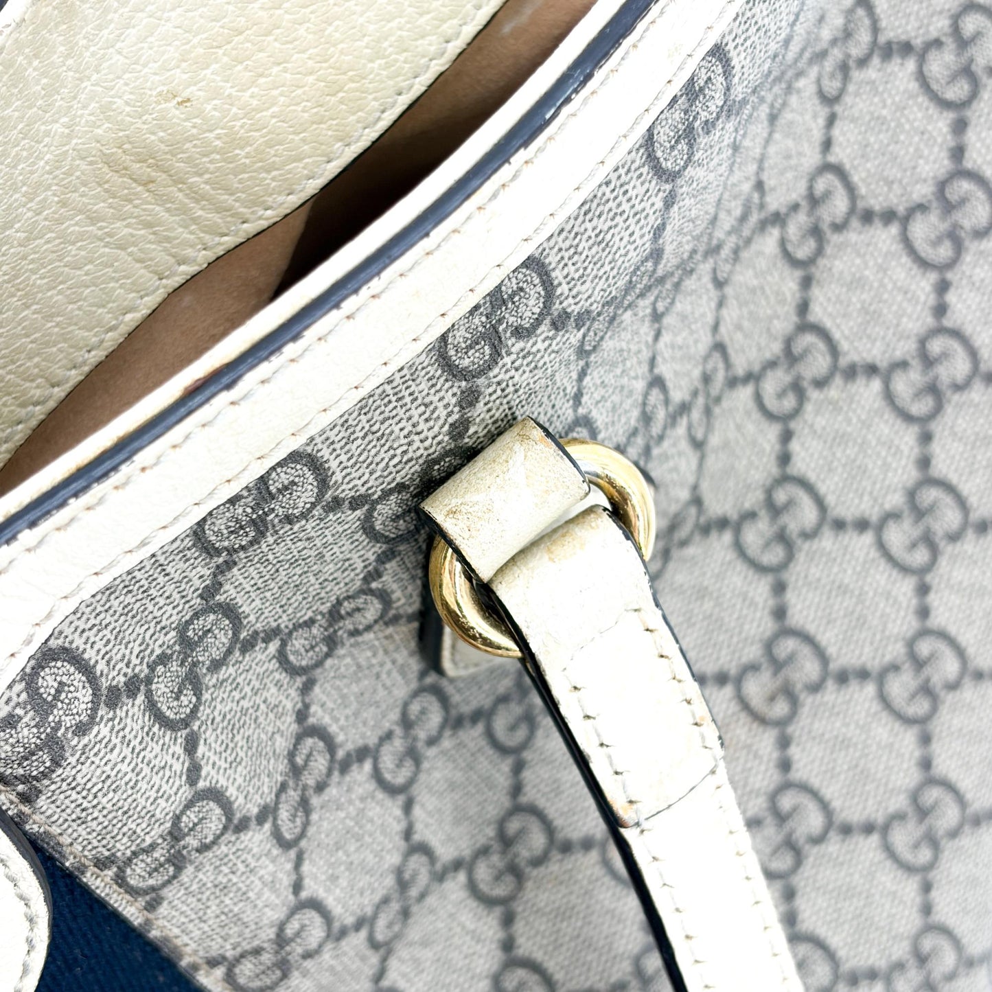 Gucci Ophidia GG Medium Tote Bag White