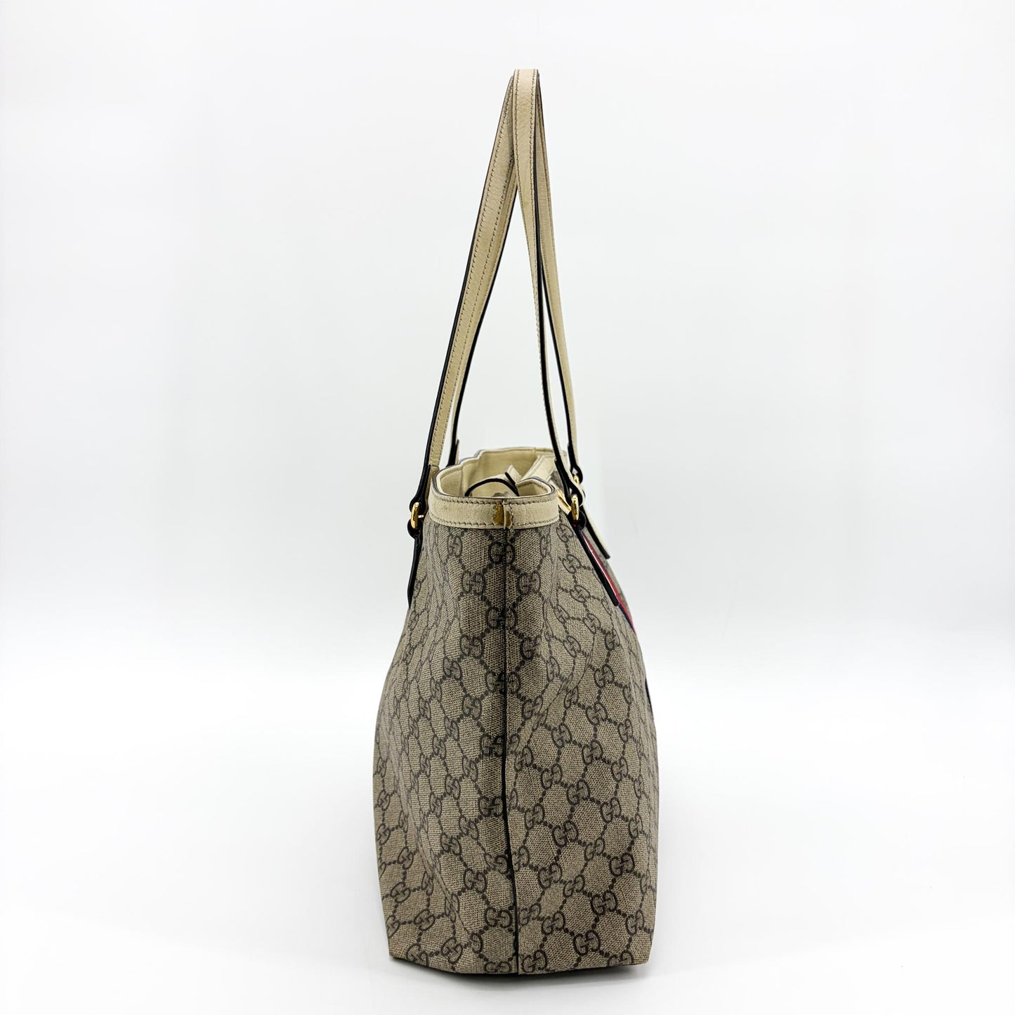 Gucci Ophidia GG Medium Tote Bag White