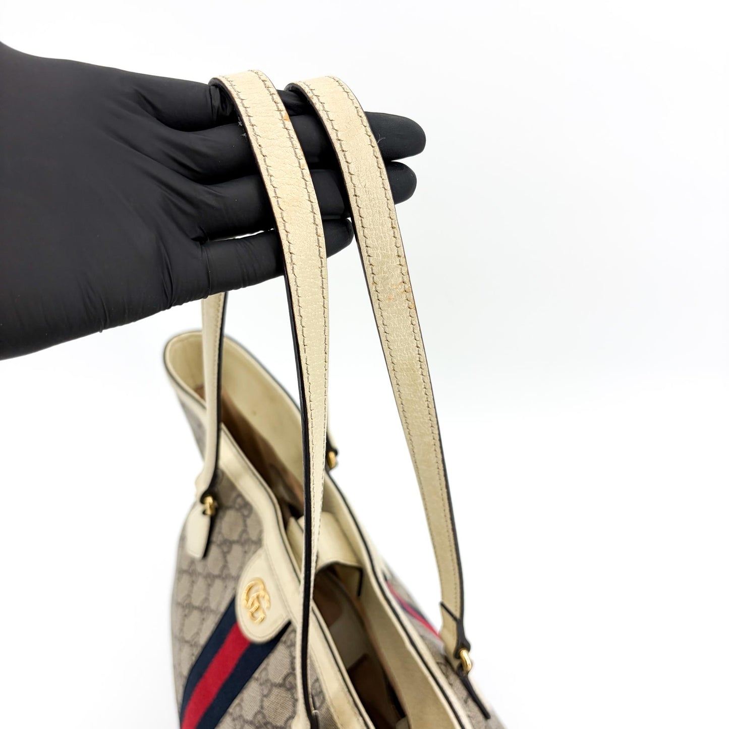 Gucci Ophidia GG Medium Tote Bag White