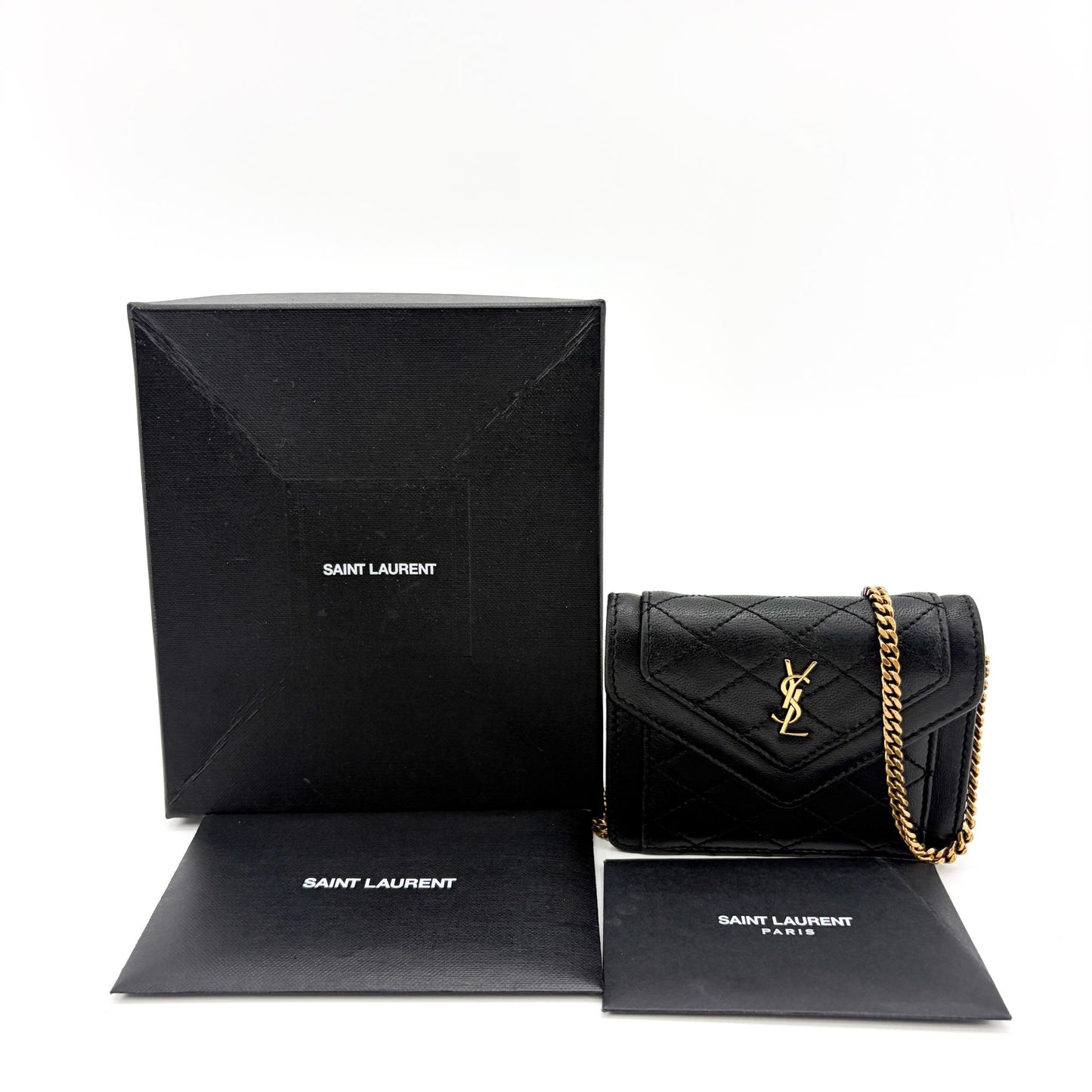 Saint Laurent Gaby Micro Bag Quilted Lambskin Black