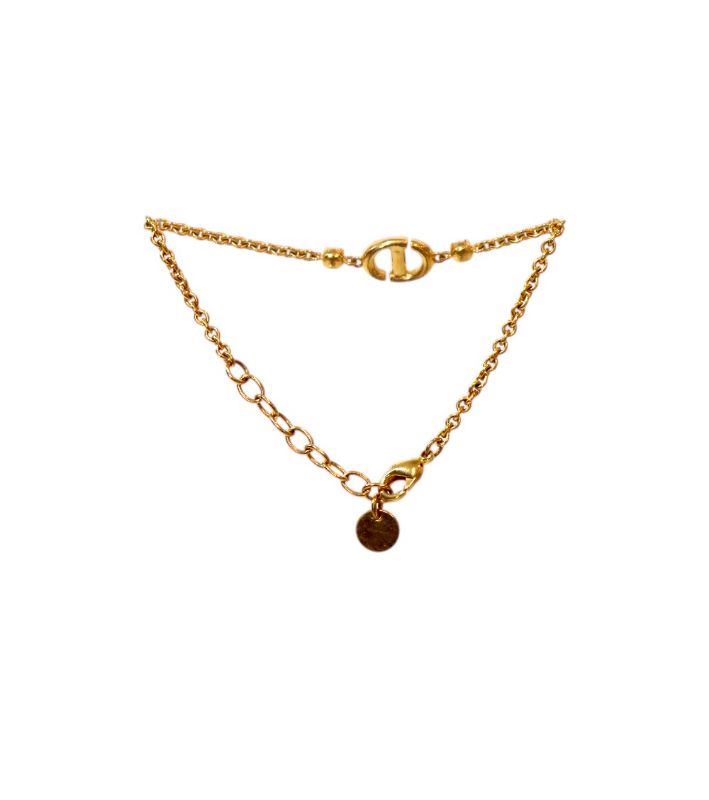 Dior Navy CD Gold Bracelet