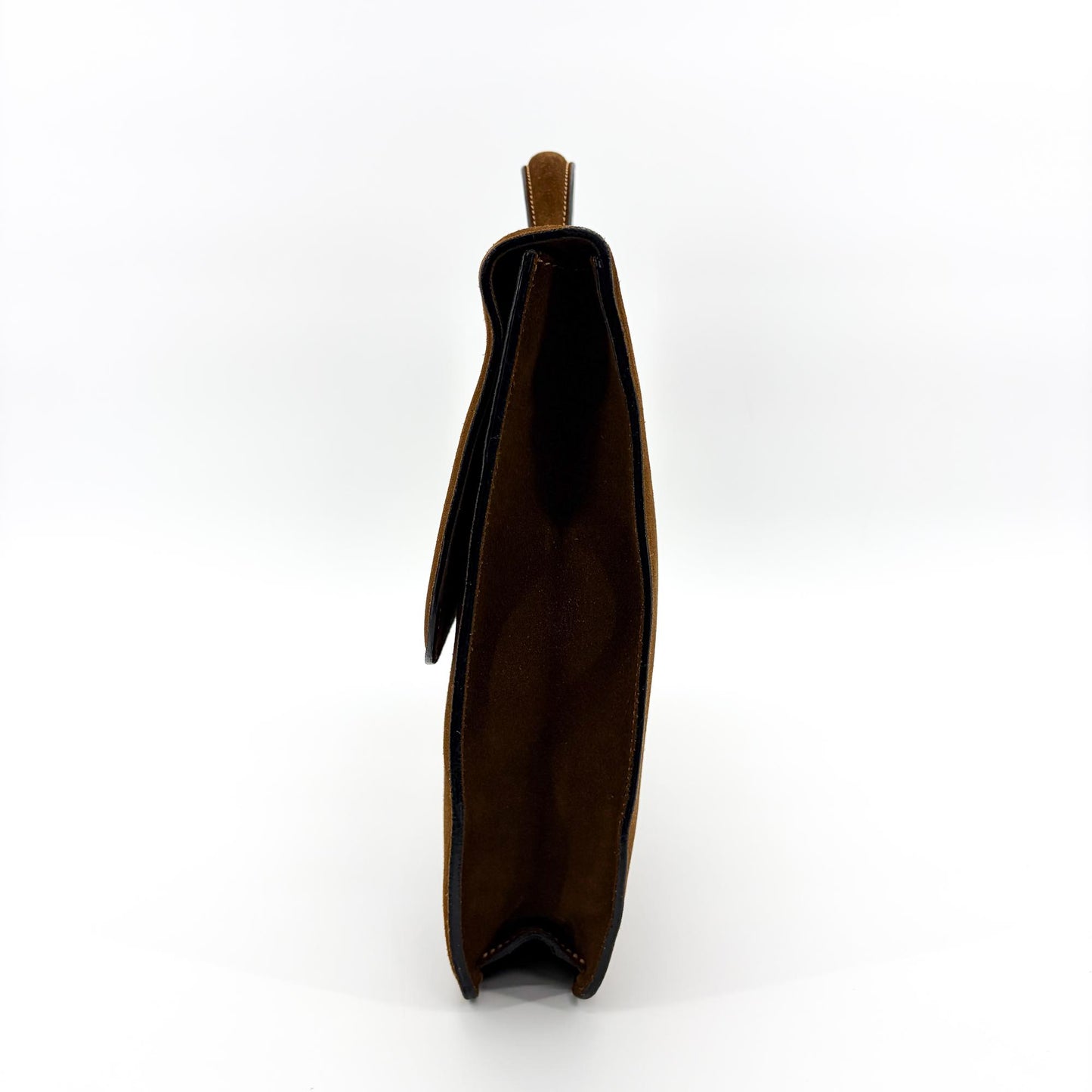 Valextra Suede Briefcase Brown