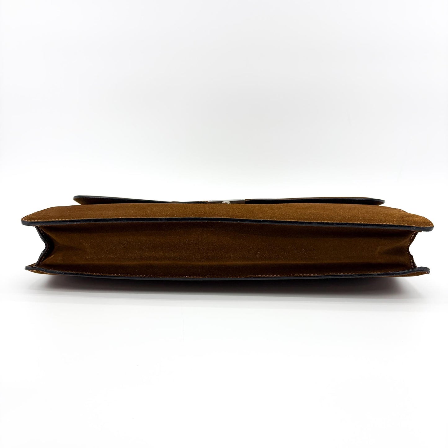 Valextra Suede Briefcase Brown