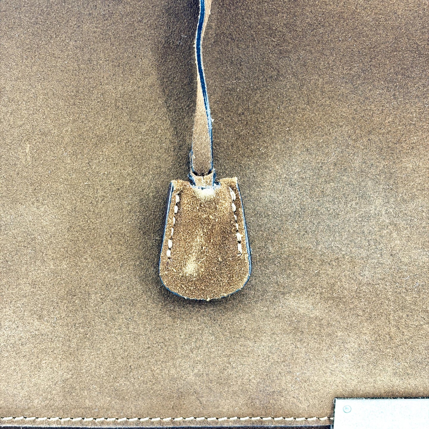 Valextra Suede Briefcase Brown