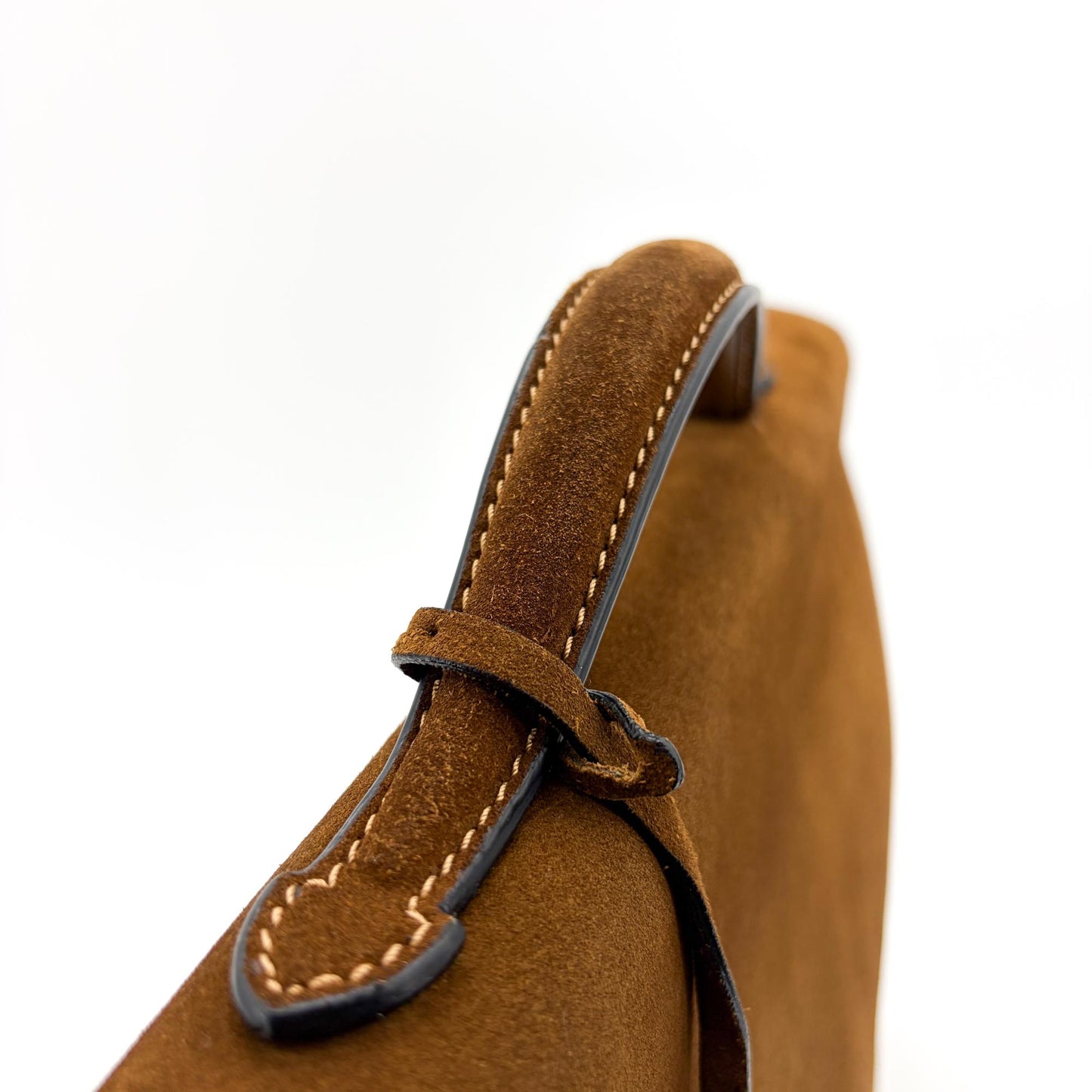 Valextra Suede Briefcase Brown