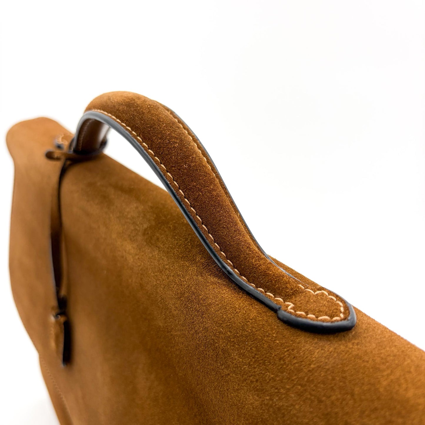 Valextra Suede Briefcase Brown