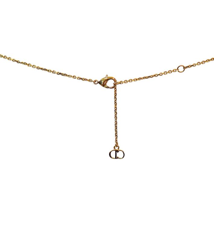 Dior Cubic Claire D Rune Gold Necklace