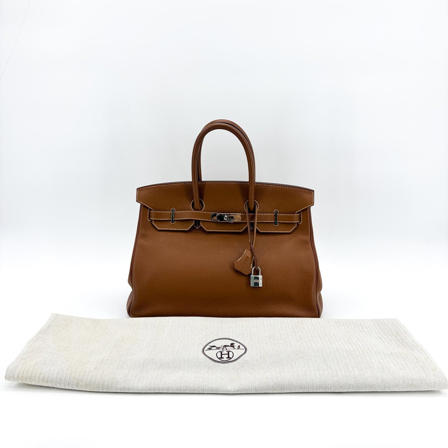 Hermès Birkin 35 Togo Brown Silver Hardware