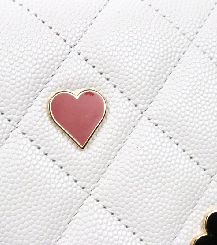 Chanel White Caviar Casino WOC Crossbody Bag