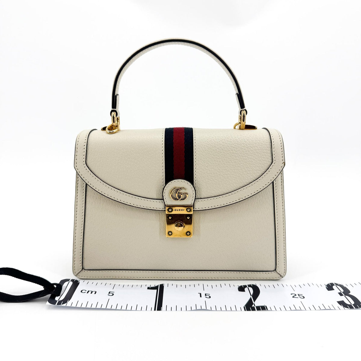 Gucci Ophidia Small Top Handle Bag White