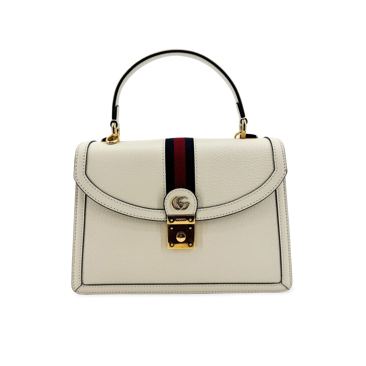 Gucci Ophidia Small Top Handle Bag White