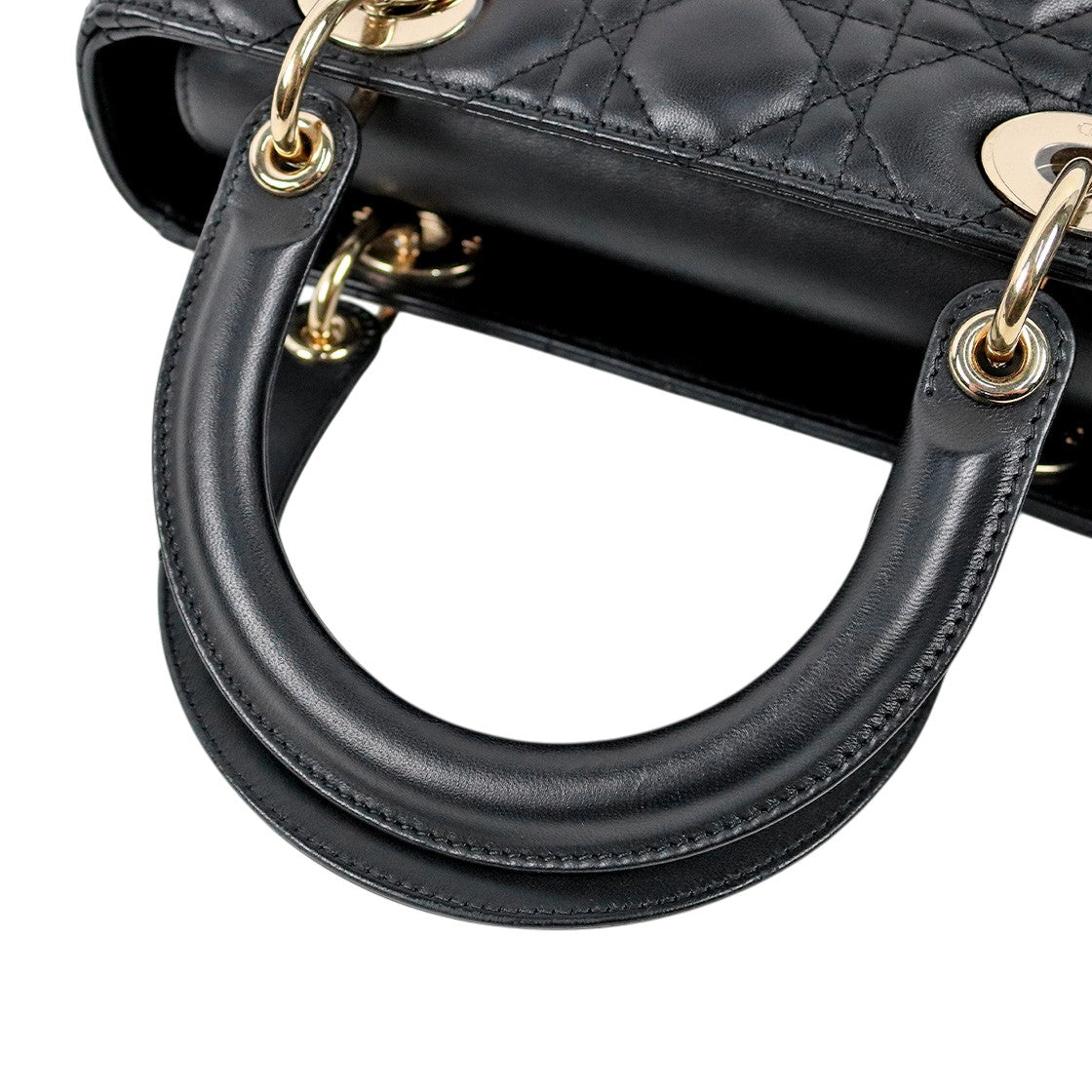 Dior Medium Black Lady Tote Bag
