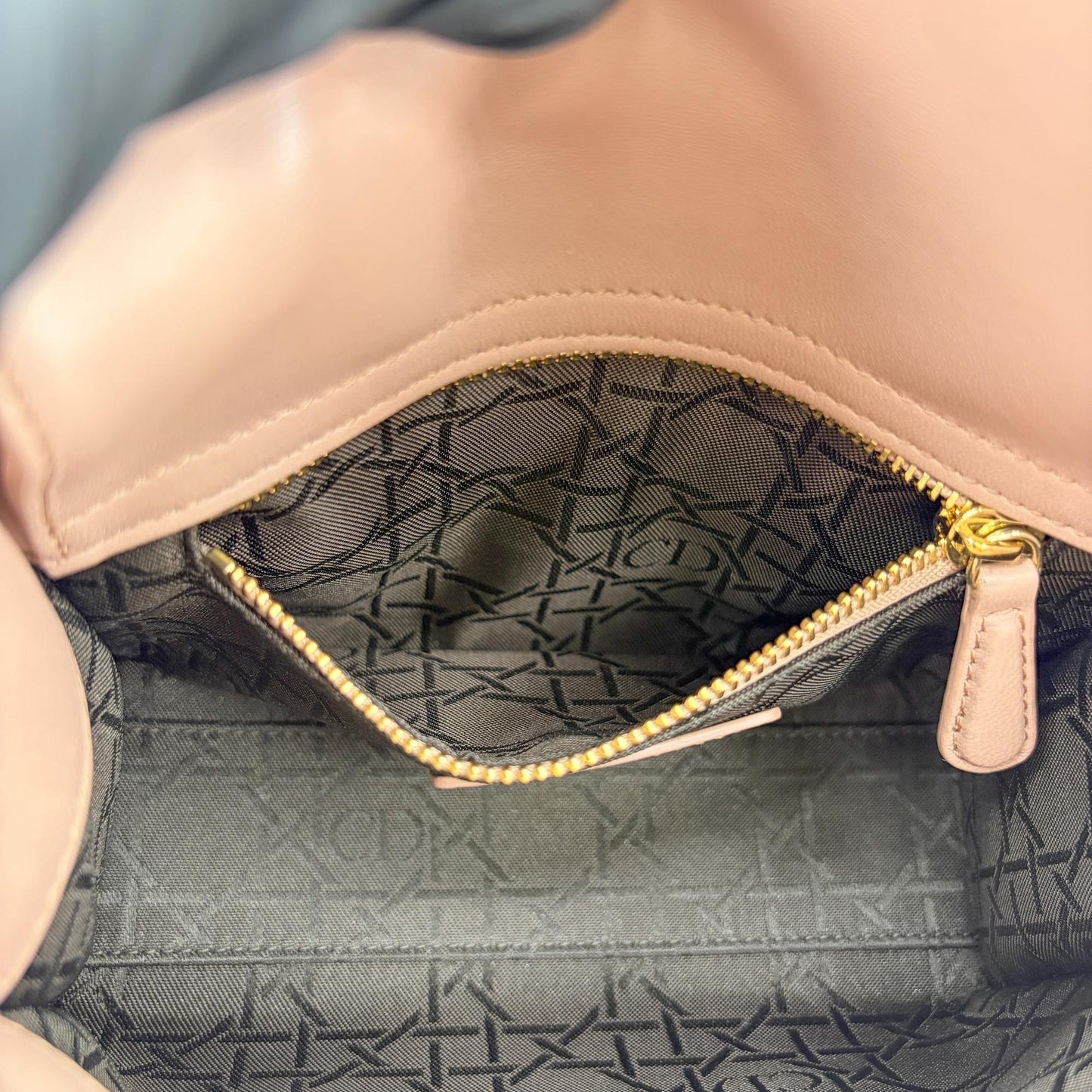 Dior Mini Lady Dior Bag Powder Pink Lambskin Gold Hardware