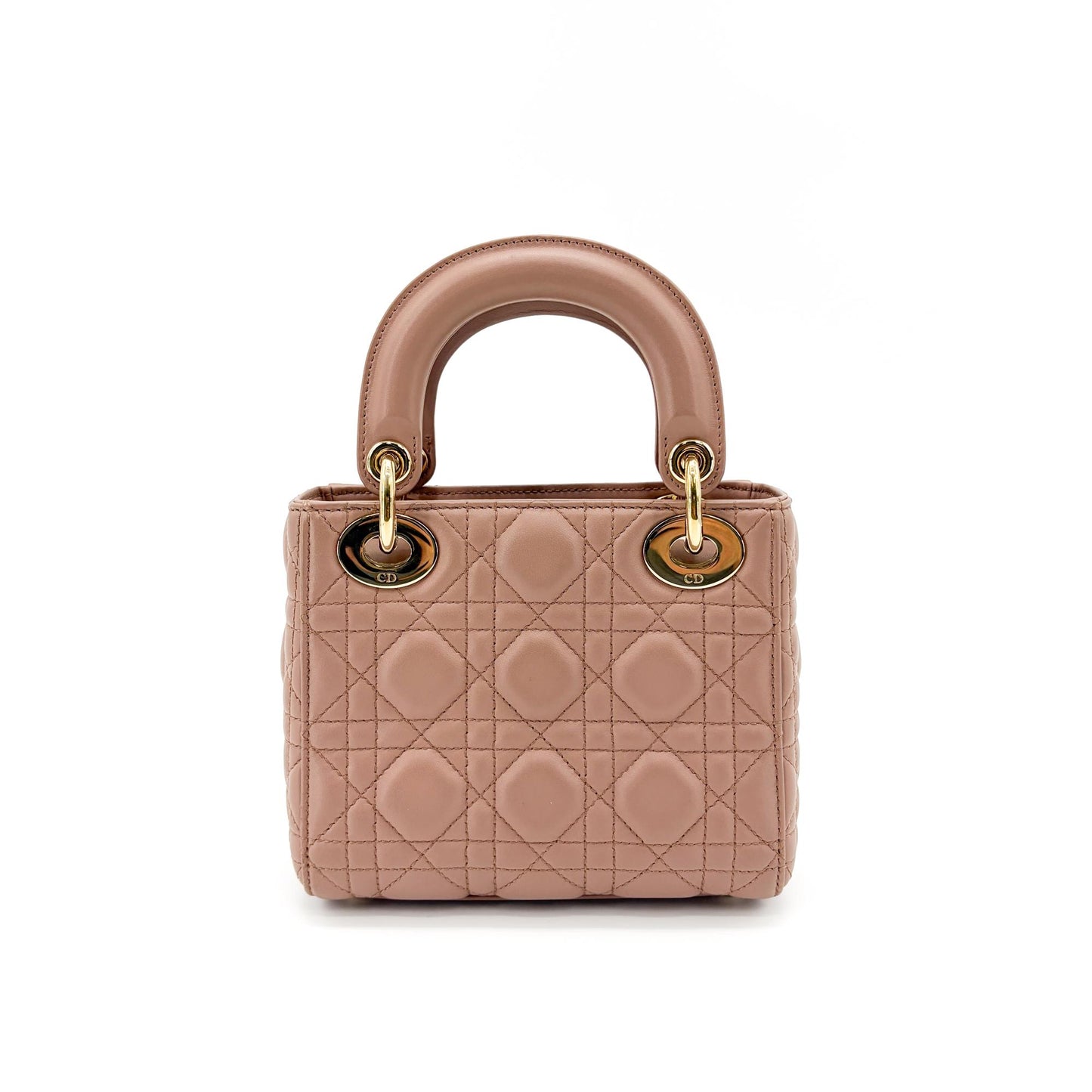 Dior Mini Lady Dior Bag Powder Pink Lambskin Gold Hardware