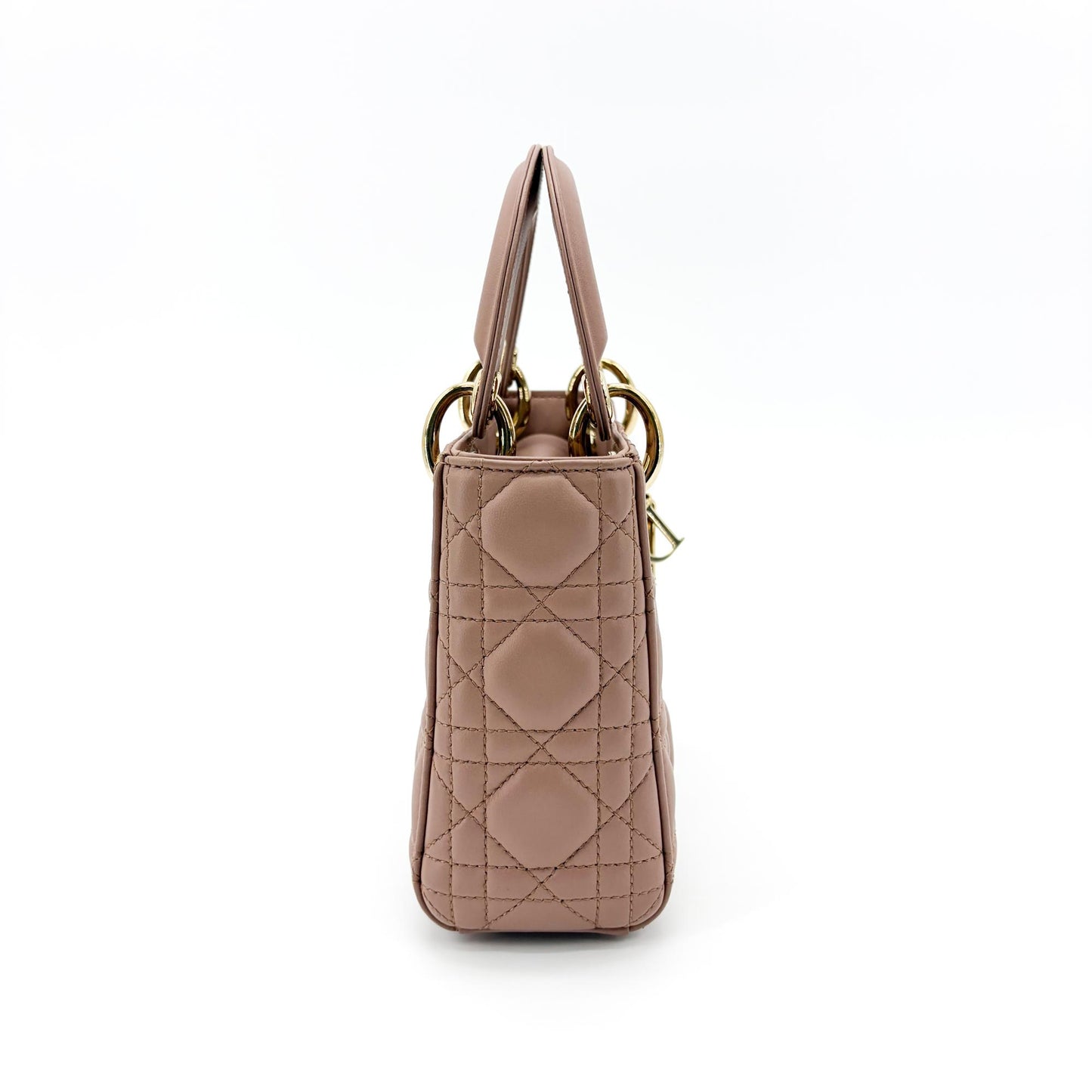 Dior Mini Lady Dior Bag Powder Pink Lambskin Gold Hardware