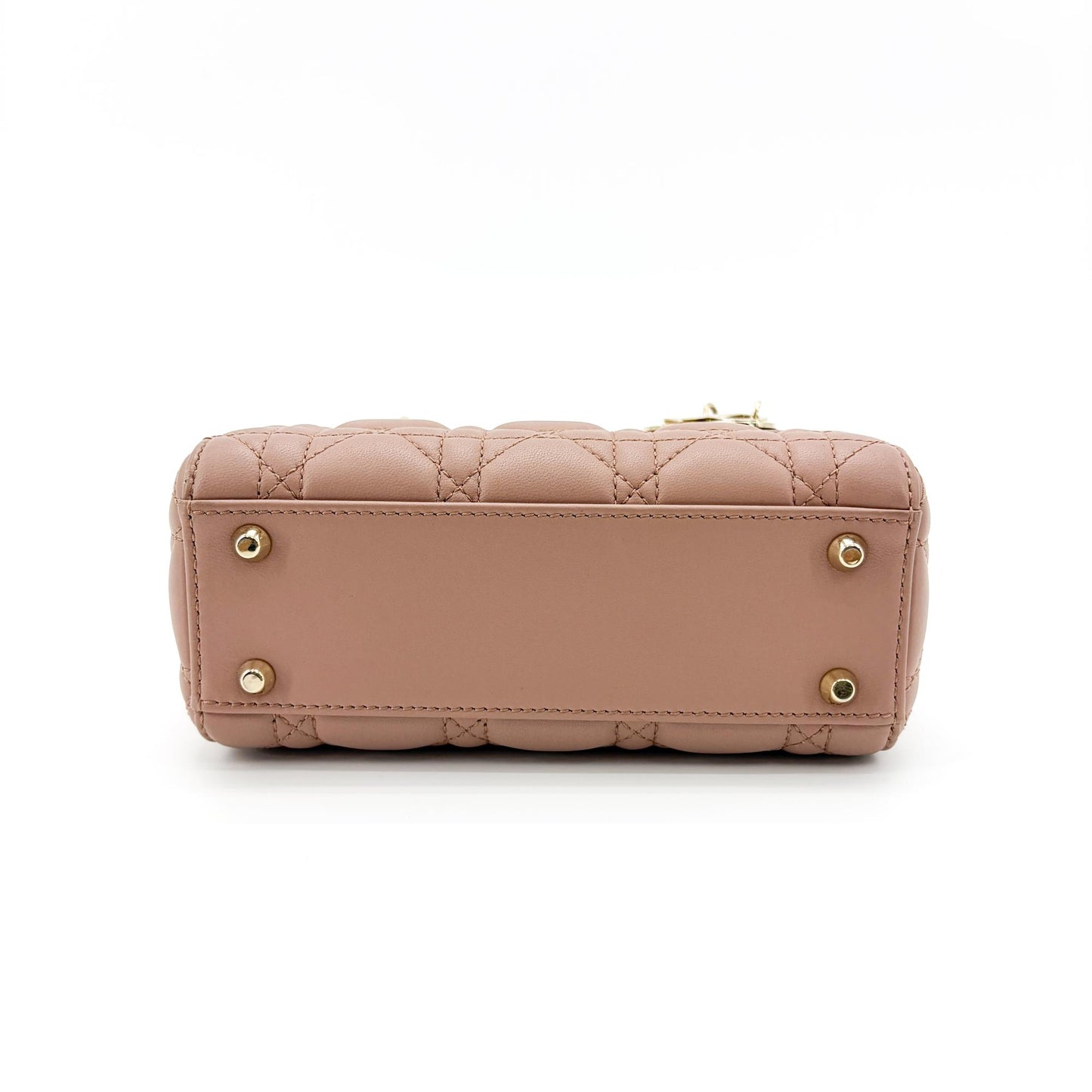 Dior Mini Lady Dior Bag Powder Pink Lambskin Gold Hardware
