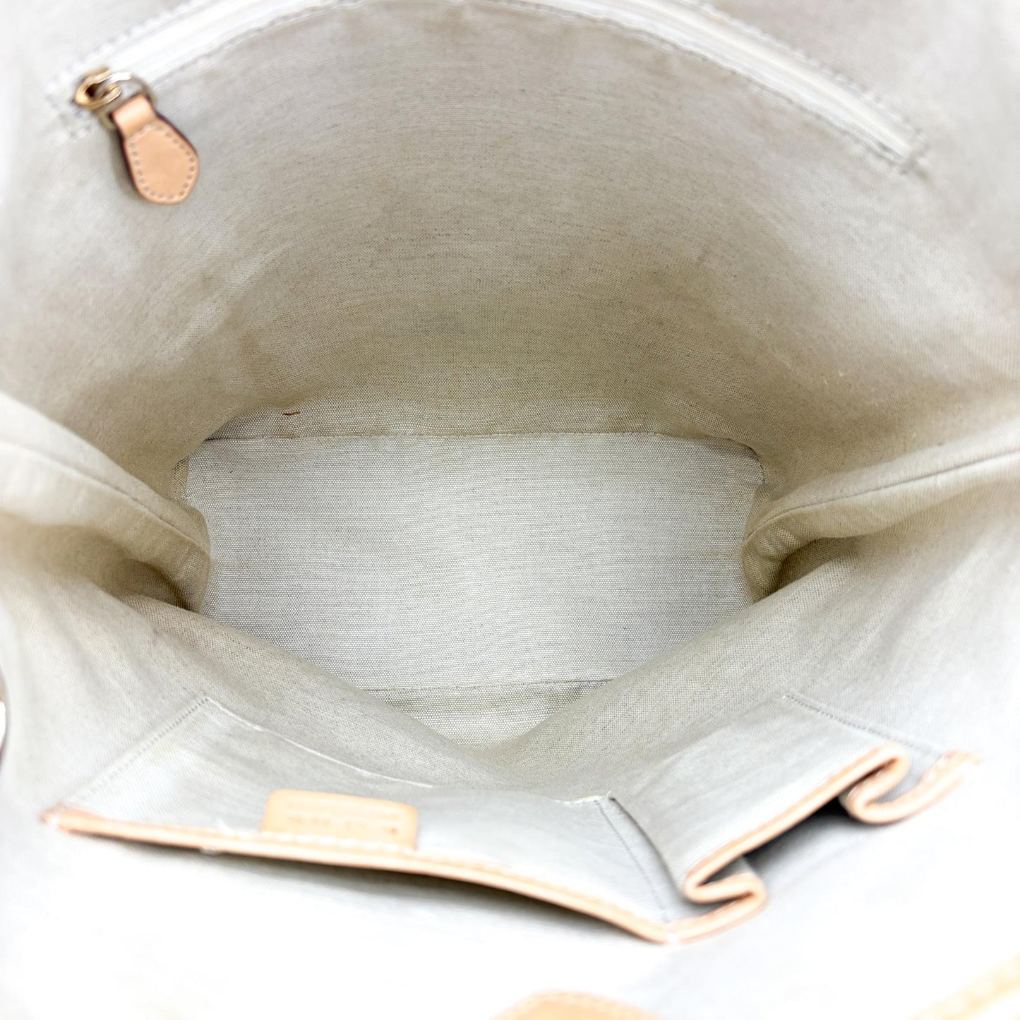 Celine C Macadam Sulky Canvas Tote Bag White Gray
