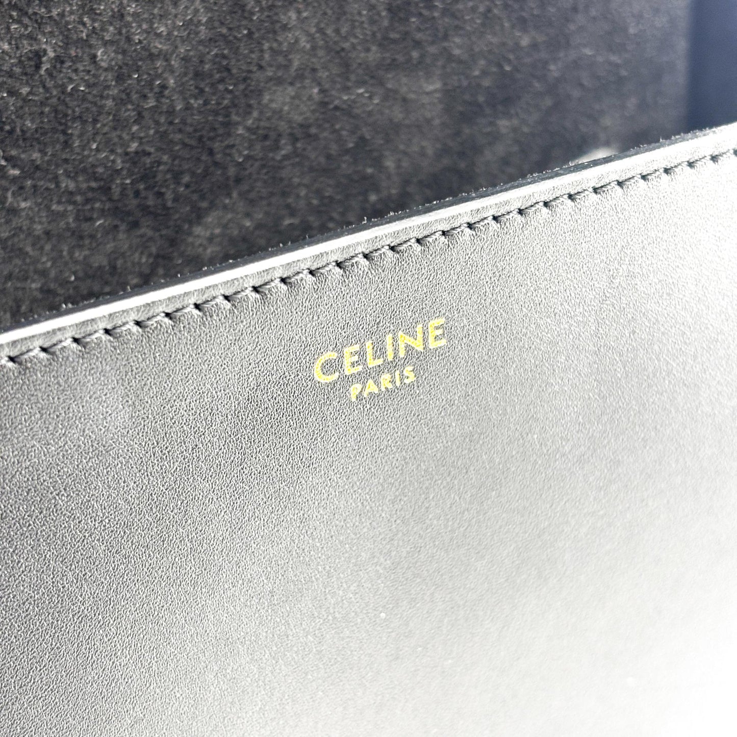 Celine Cuir Triomphe Folco Bag Black