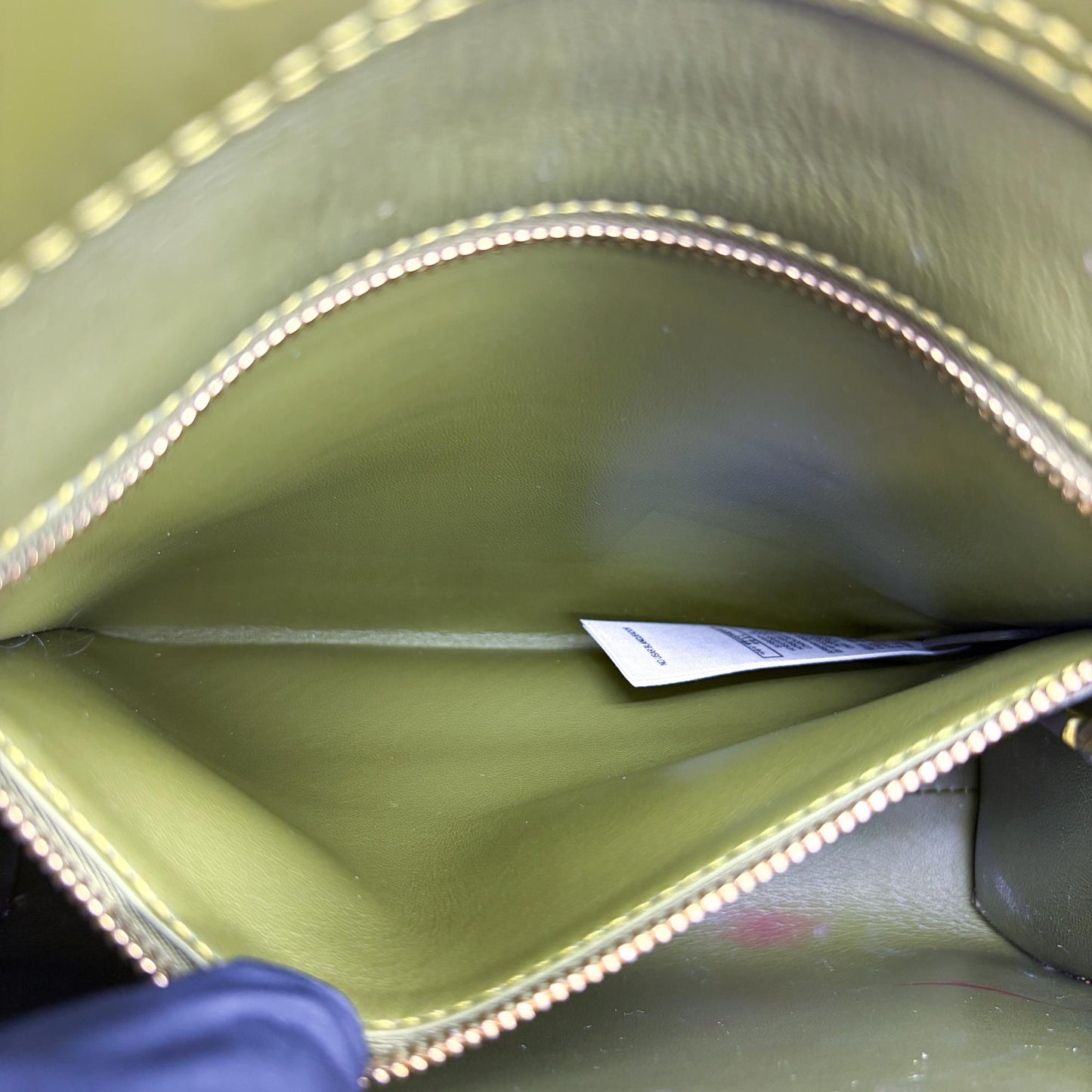 Burberry Mini Leather Pocket Bag Olive Green