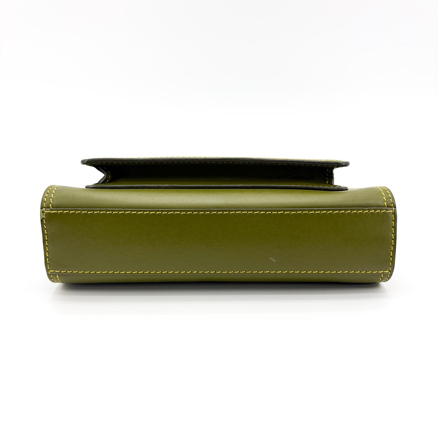 Burberry Mini Leather Pocket Bag Olive Green