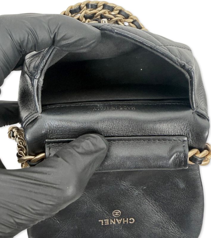 Chanel Black Gilded Mini Crossbody Bag
