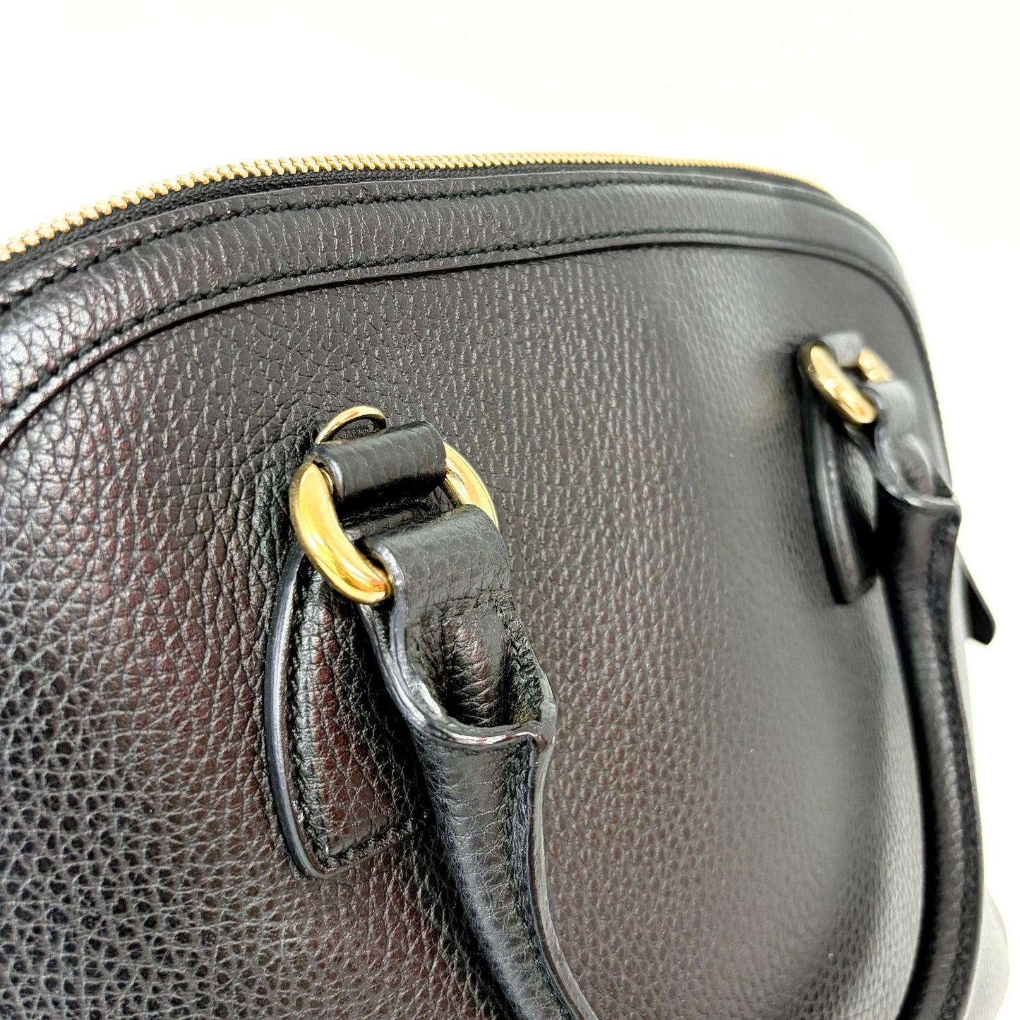 Gucci Interlocking G Logo Dome Handbag Small Black