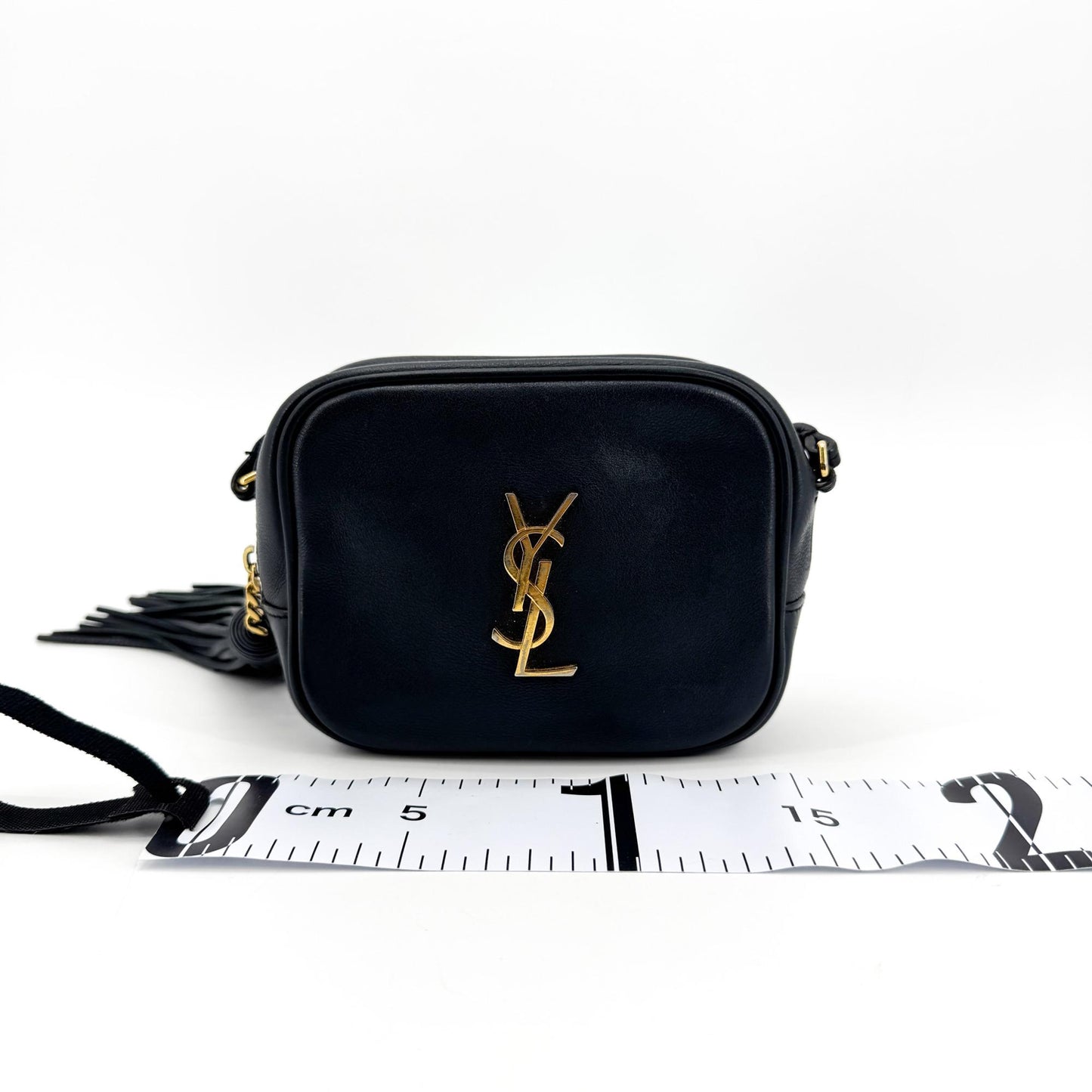 Saint Laurent Monogram Blogger Mini Crossbody Bag Black Gold Hardware