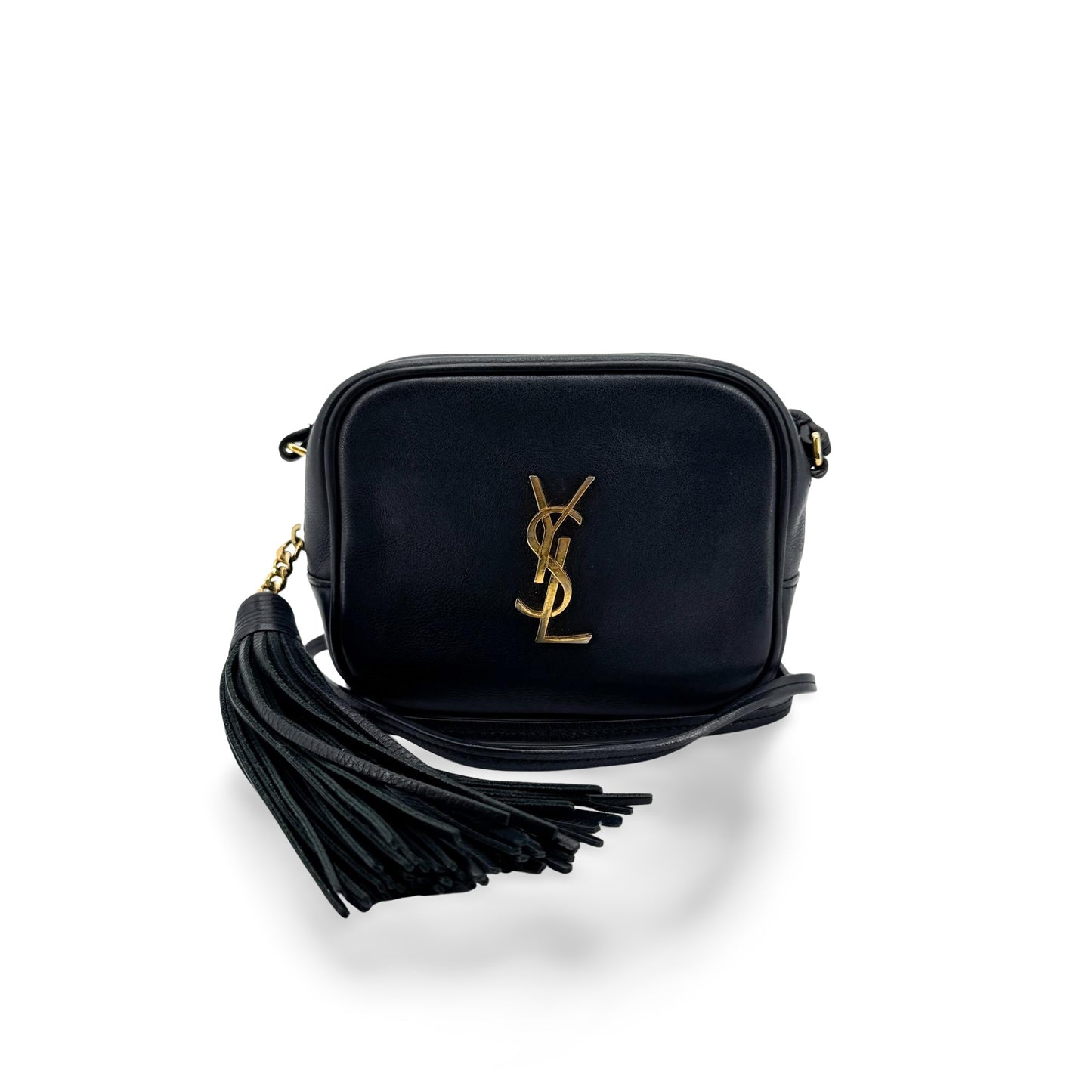 Saint Laurent Monogram Blogger Mini Crossbody Bag Black Gold Hardware