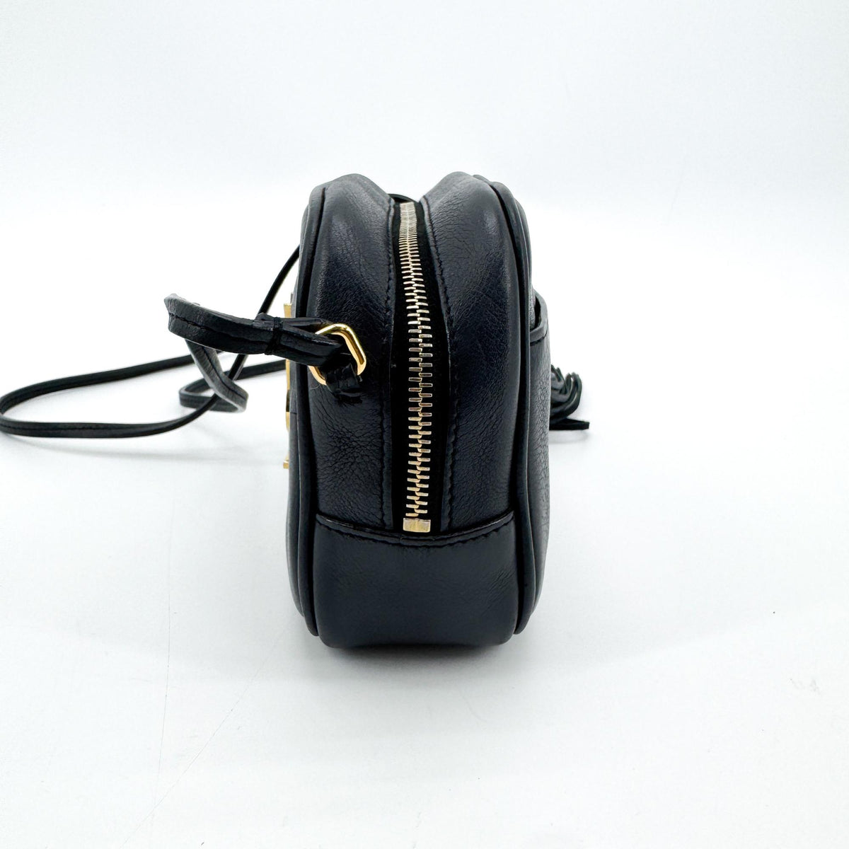 Saint Laurent Monogram Blogger Mini Crossbody Bag Black Gold Hardware