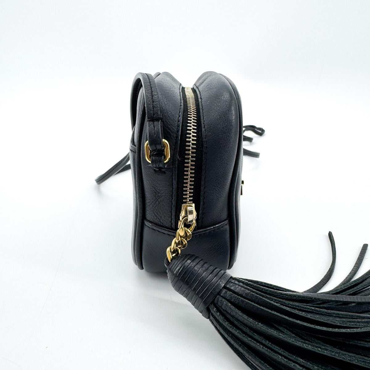 Saint Laurent Monogram Blogger Mini Crossbody Bag Black Gold Hardware