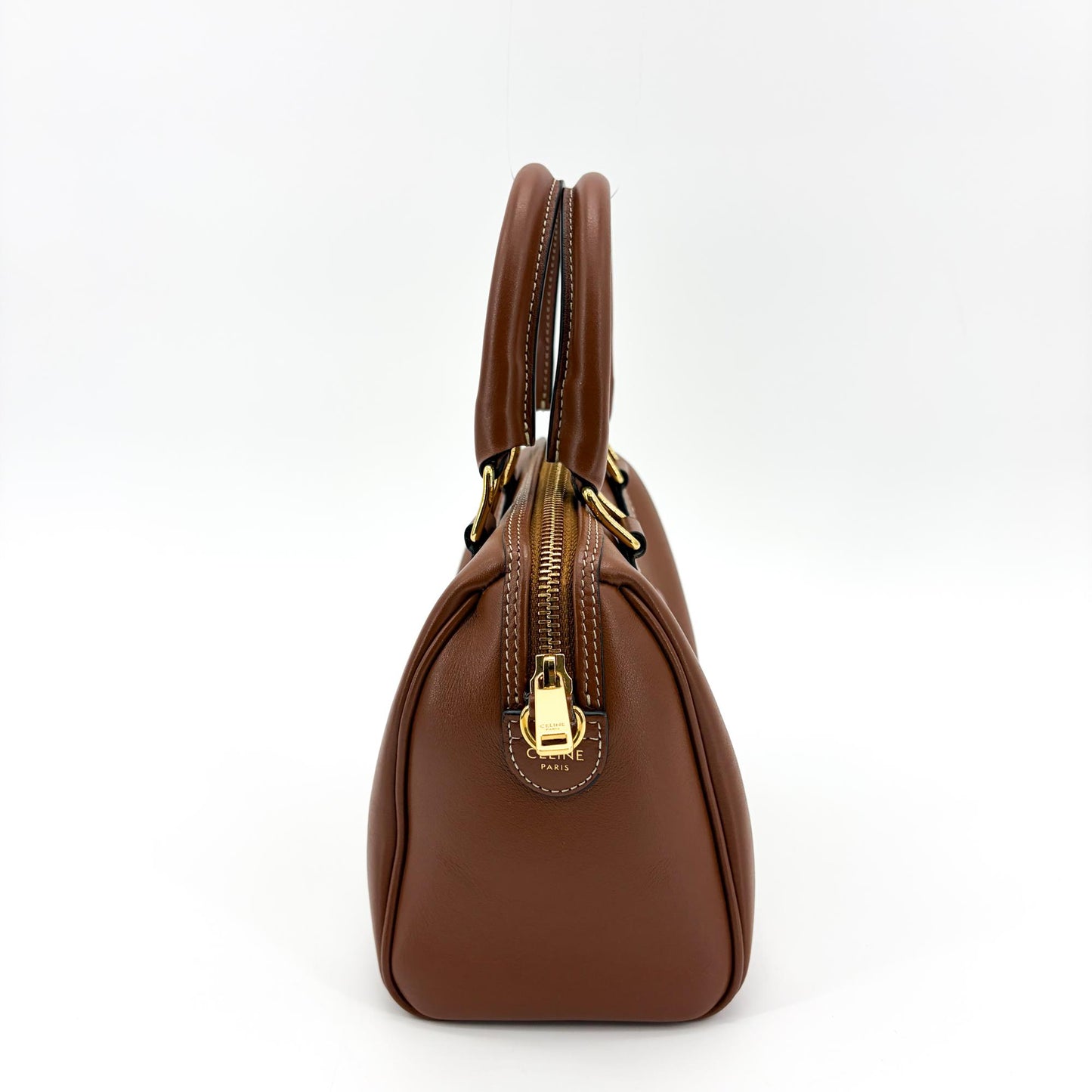Celine Small Boston Bag Smooth Calfskin Cuir Triomphe Tan
