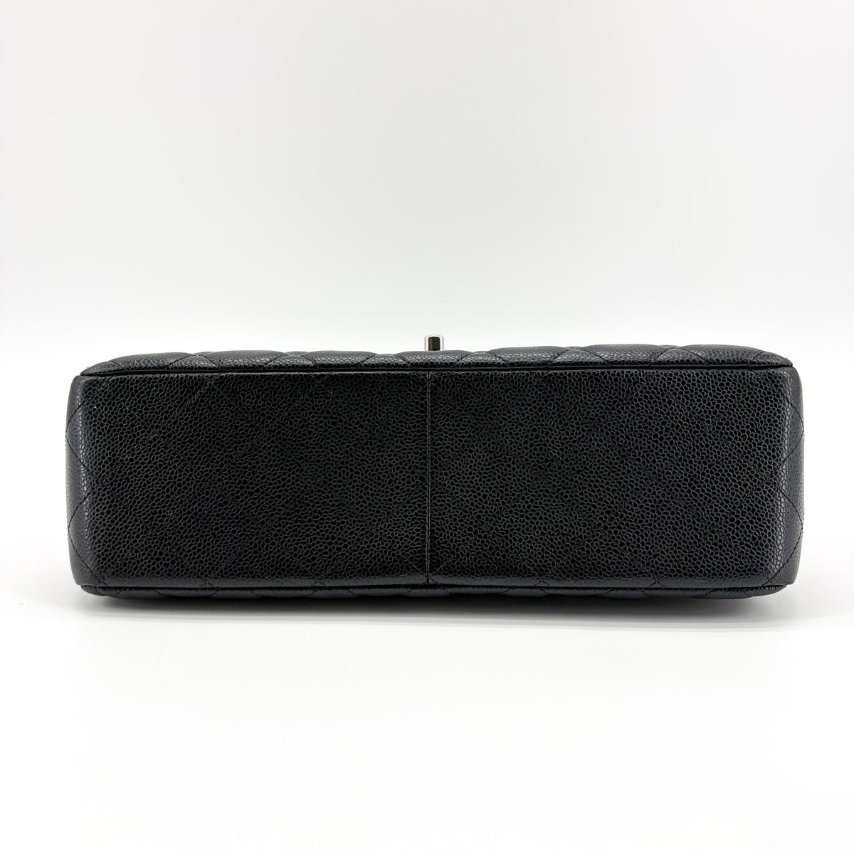 Chanel Classic Flap Bag Medium Silver Hardware Black