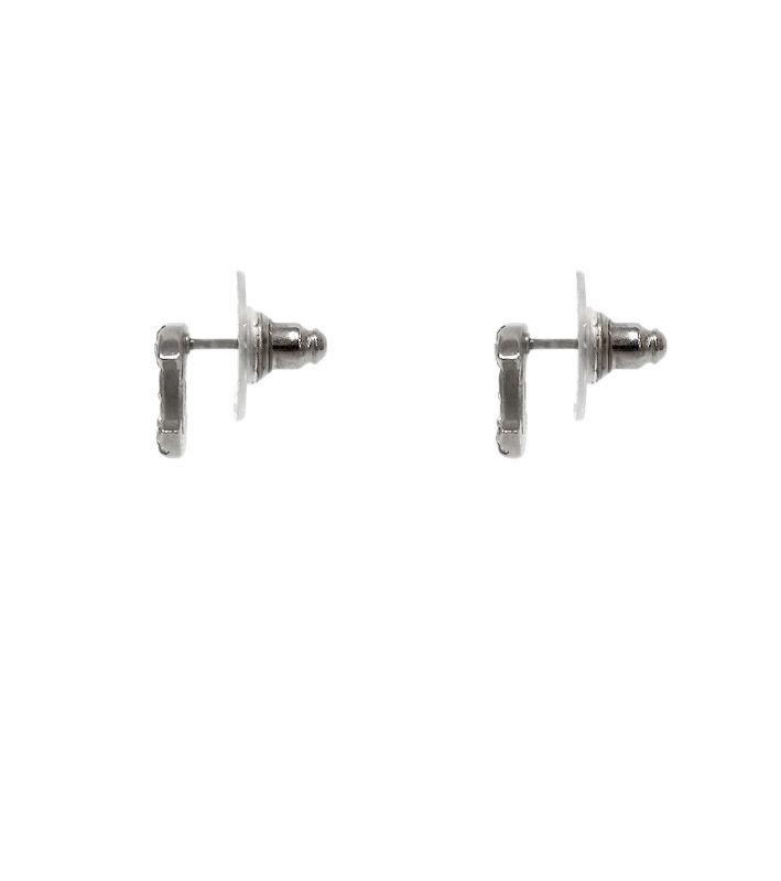 Chanel Cubic CC Silver Earrings