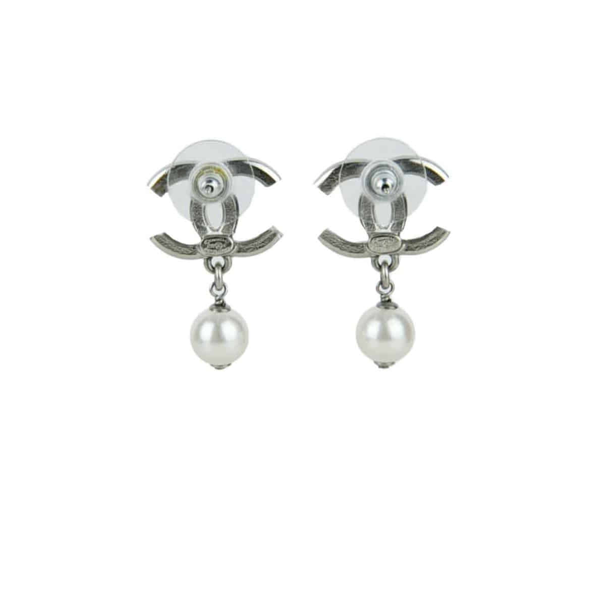 CC Pearl Crystal Drop Earrings