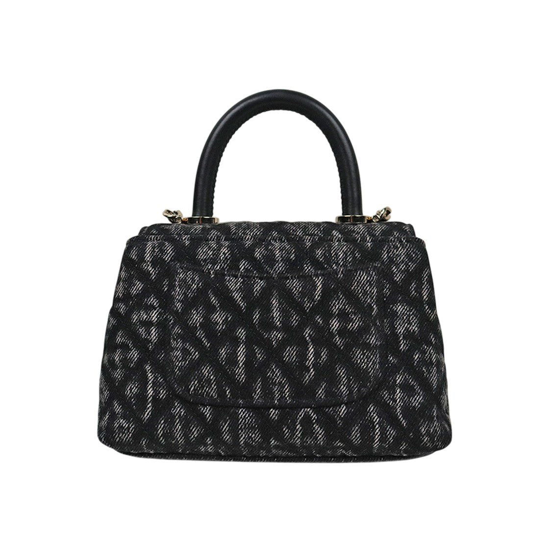 Chanel Black Denim Top Handle Bag